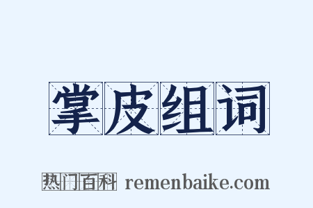 掌皮组词是什么意思的图片